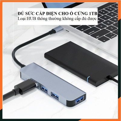 Hub Chuyển Đổi Type C Chính Hãng 4 in 1/5 in 1/ 6 in 1/ 7 in 1 và 8 in 1 | Vỏ Nhôm Cao Cấp | Truyền Tải Nhanh Chóng | Đa Dạng Kết Nối - Hàng Nhập Khẩu