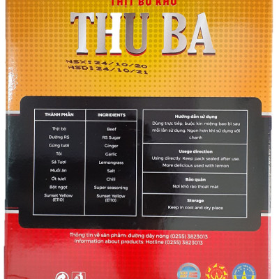 Thịt bò khô Quảng Ngãi 250gr xé sợi. Quà Tết 2023 độc lạ, đăc biệt