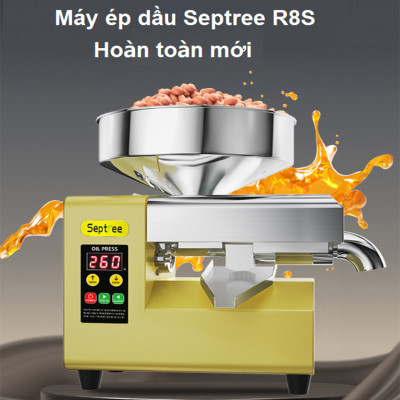 Máy ép dầu ăn thực vật, thế hệ thứ 4 hoàn toàn mới. Thương hiệu Mỹ cao cấp Septree - R8S. HÀNG NHẬP KHẨU CHÍNH HÃNG