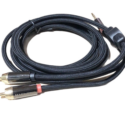Cáp 3.5mm Ra 2 Đầu RCA Dùng Cho Điện Thoại, Laptop, Máy Tính Monster iCable 1000A - Hàng Nhập Khẩu