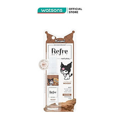 Xịt Khử Mùi Refre Natural Chiết Xuất Thiên Nhiên - Hương Gỗ Woody 30ml