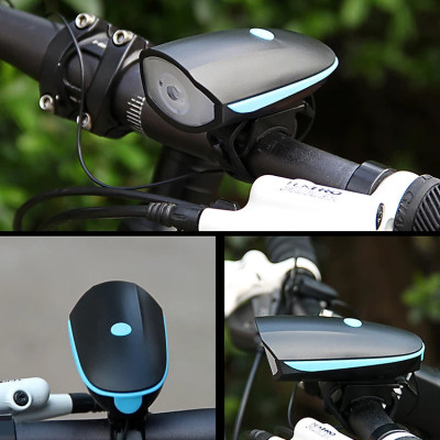 Đèn xe đạp - Đèn Pha xe đạp sử dụng pin AAA - Còi To - Chống Nước - Dễ dàng thay pin không cần chờ sạc - Pin Xanh Dương - Chính hãng DoDoDios