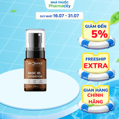 DrCeutics Tinh Chất Cấp Ẩm & Làm Dịu Da Basic B5 Hydration (30g/Chai)