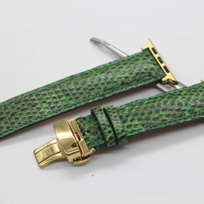 DÂY DA KỲ ĐÀ THẬT HANDMADE HÀNG CHÍNH HÃNG SONGHAN LEATHER , DÂY ĐEO THAY THẾ CHO APPLE WATCH PHÙ HỢP CÁC DÒNG SERIES 1-2-3-4-5-6-SE-7, SẢN PHẨM KÈM ADAPTER KÈM KHÓA  AWLZ-02