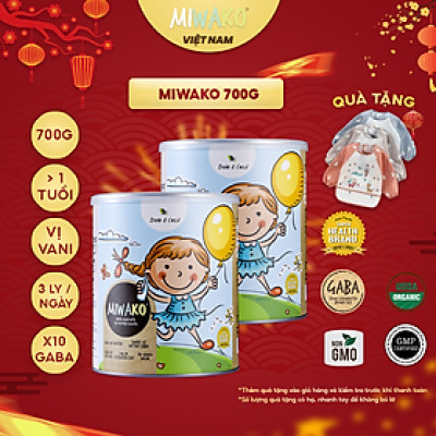 Sữa Hạt Miwako Vị Gạo Hộp 700g x 2 Hộp Nhập Khẩu Chính Hãng Malaysia, Sữa Thuần Chay Chuẩn USDA, Sữa Hạt Cao Cấp Cho Bé