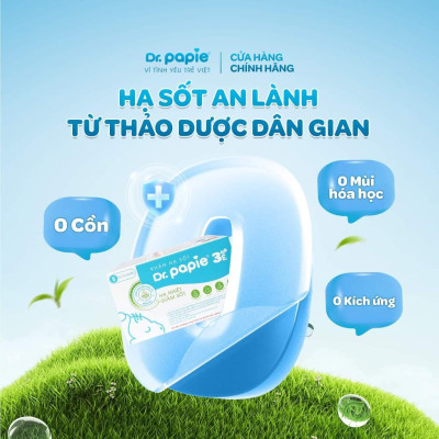 [Mua 1 Tặng 1] Dr.Papie Khăn Hạ Sốt 3mo+ 1 Hộp (5 Gói x 5 Khăn/Gói) Dành Cho Bé Từ 3 Tháng Tặng 1 Gói (5Khăn) Hạ Sốt 3mo+