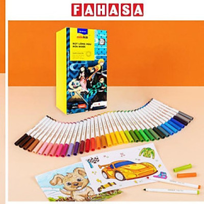 Hộp 48 Bút Lông Màu Rửa Được - Thanh Gươm Diệt Quỷ - Colokit SWM-C012/DS