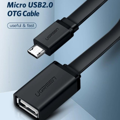 Ugreen UG10396US133TK 12CM màu Đen Cáp chuyển đổi MICRO USB sang USB âm hỗ trợ OTG - HÀNG CHÍNH HÃNG