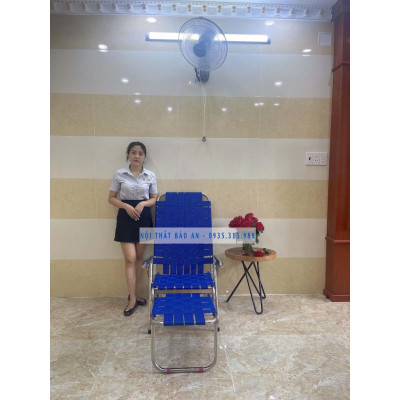 Ghế bố xếp khung inox dây dù cao cấp BẢO AN - giao hàng nhanh HCM