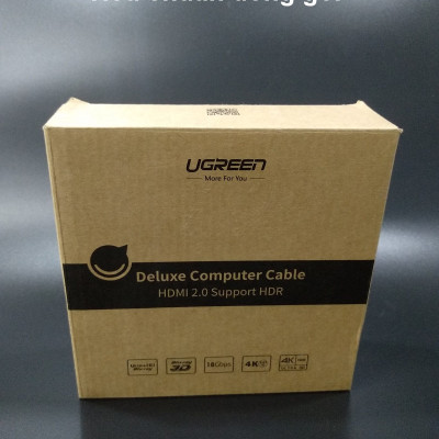 Cáp hdmi 2.0 mạ vàng hỗ trợ độ phân giải tối đa 4k/60Hz 4096x2160 hỗ trợ 3D dùng cho máy tính, máy chiếu, tivi, tivi box, PS3/4...... Dài 3m UGREEN HD118 50464 - Hàng Chính Hãng