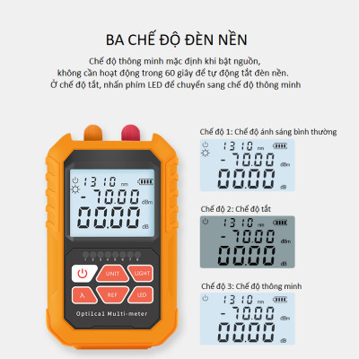 Máy Đo Công Suất Quang Đa Năng 3 Trong 1 Tích Hợp Bút Soi Quang 15Km NORMAL 15 - Hàng Nhập Khẩu