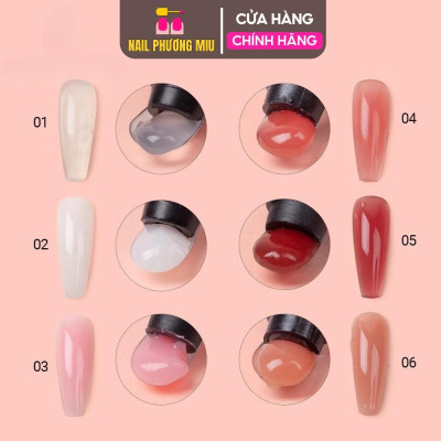 Gel Gôm VINIMAY Cao Cấp chai 30ml Màu Trong Suốt Và Cover Pink Làm Nail, Tuýp Gel Nối Móng Úp Nhanh, Bền Đẹp Dẻo, Đặc, Dễ Tạo Hình Women Nữ