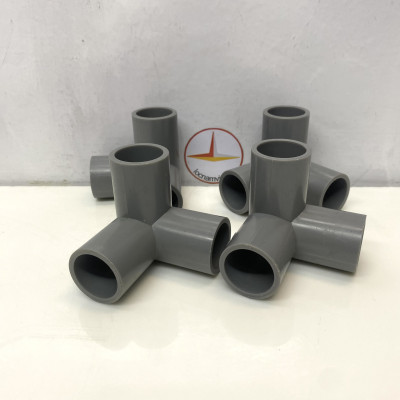 Co góc 3 nhánh, tê góc, co 3 hướng 27 nhựa PVC Bình Minh ( 5 cái )