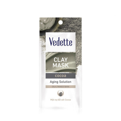 Mặt nạ đất sét bùn non Vedette Clay Facial Mask Cocoa 12g