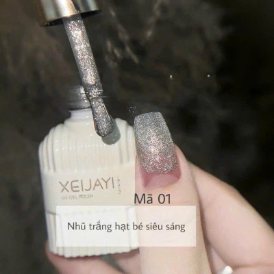 Sơn Gel Nhũ Đài Milan Siêu Sáng Làm Nail, Màu Bạc 02 Lấp Lánh Chai 15ml Cho Móng Lộng Lẫy, Bền Màu, Dễ Sử Dụng