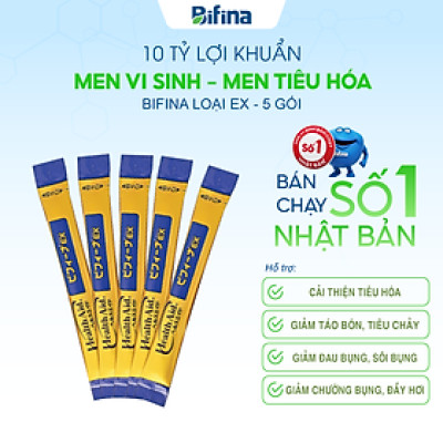 Men tiêu hóa Bifina Nhật Bản - Loại EX - Lẻ  5 gói (không có hộp)