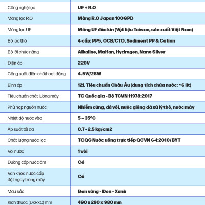 Máy Lọc Nước ROBOT CLASSY PRO 3410W-UR Màng Lọc Tích Hợp R.O + U.F - Hàng Chính Hãng