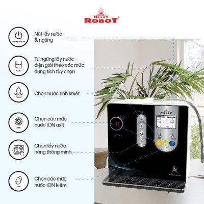 Máy Lọc Nước Điện Giải iON Kiềm ROBOT iONSmart 710 Nóng Thông Minh - Hàng Chính Hãng