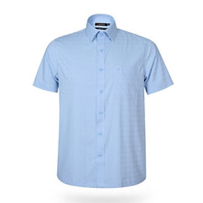 Áo sơ mi nam tay ngắn form suông vạt ngang Khatoco A1MN468T2-CNMK521-2605-N