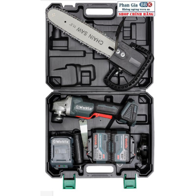 Máy Mài Pin WORKFIX 21V, Không Chổi Than, Pin 15 Cell, Lõi Đồng, Chống Khởi Động Lại, Tự Ngắt Khi Rơi Máy