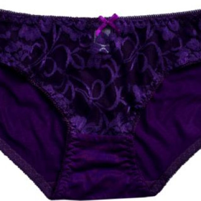 Combo 4 quần lót cotton ren giữa ZUEN THQ114 (Đen + Tím + Da + Đỏ)