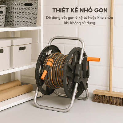 Bộ vòi nước tưới cây rửa xe đa năng Lebenlang LBLB3364 dây dài 15m, 1 đầu tưới, dây cuốn trợ năng - hàng chính hãng