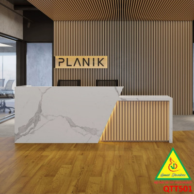 Bàn thu ngân, bàn lễ tân, bàn tính tiền bằng gỗ MDF QTT501 - NỘI THẤT LẮP RÁP VIENDONGADV