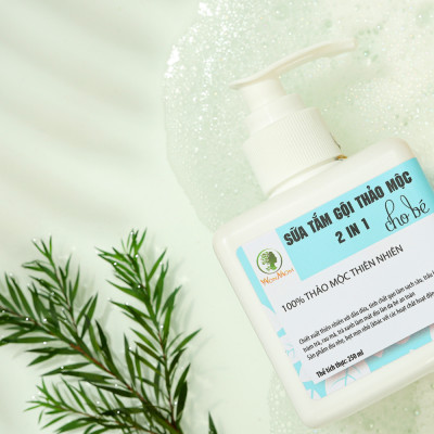 Sữa tắm gội thảo mộc cho bé Wonmom 250ml