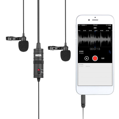 Micro Thu Âm Cài Áo Chuyên Nghiệp BOYA Lavalier, Smartphone And Gopro Mic- BY-M1DM - Hàng Chính Hãng