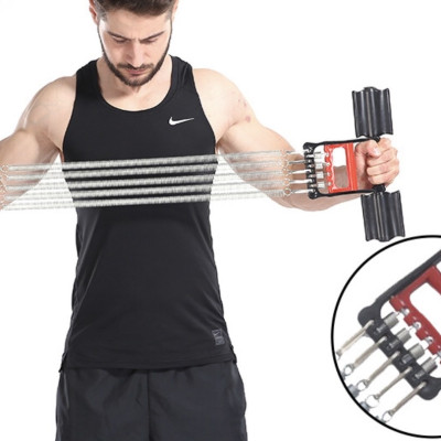 Dây Kéo Cáp 5 Lò Xo Titan Tập Thể Thao Đa Năng Có Bàn Đạp - Tập Cơ Ngực , Cơ Tay Tập GYM Hiệu Quả Tại Nhà
