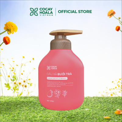 Dầu Gội Xả Hữu Cơ Bưởi Trà Cỏ Cây Hoa Lá VIETNAM, Dưỡng Tóc Chắc Khỏe, Mềm Mượt Tự Nhiên- Dung Tích 350gr