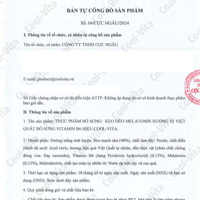 Kẹo Dẻo Melatonin Hỗ Trợ Giấc Ngủ Ngon Sleep Well Gummies & Hỗ Trợ Giảm Căng Thẳng Vị Việt Quất Kết Hợp Vitamin B6 Coolvita – (60 viên x 3g)/hộp