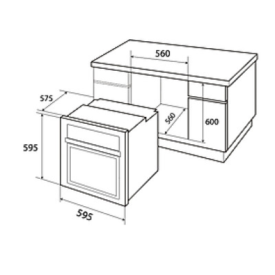 Lò Nướng Âm tủ KAFF KF-901 - 60L Malaysia - Hàng Chính Hãng