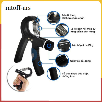 Dụng cụ tập cơ tay điều chỉnh lực từ 5-60kg tặng kèm bóp tay thể thao (Màu ngẫu nhiên)