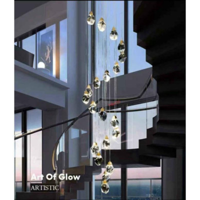 Đèn thả thông tầng, đèn trần trang trí, đèn thông tầng, đèn trang trí, đèn decor HTK025 DT