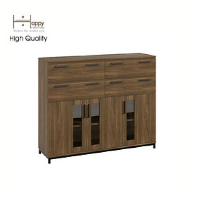 [Happy Home Furniture] LOUIS , Tủ lưu trữ 4 ngăn kéo 3 cửa mở - chân sắt , 126cm x 36cm x 104cm ( DxRxC), THK_060