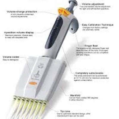 MicroPipet hút mẫu 8 kênh, dải 10μL/50μL/100μL/200μL/300μL, Multichannel pipette, hãng Fcombio-USA