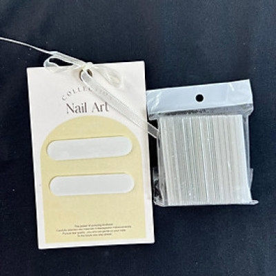 Set 50 Thanh Gắn Móng Mẫu Đầu Vuông Tròn Bằng Nhựa Mica Làm Nail, Trưng Bày Nailbox Chuyên Nghiệp, Cho Salon Và Cá Nhân Nữ Women