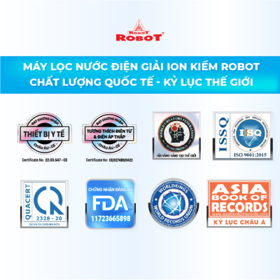 Máy Lọc Nước Điện Giải iON Kiềm ROBOT iONSmart 710 Nóng Thông Minh - Hàng Chính Hãng