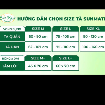 Sỉ 1 Cây/Thùng 6 Gói Tã dán Sunmate L18 +2 (20 Miếng) - Tã người lớn Sunmate- Date Mới