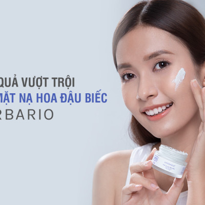 Mặt nạ Hoa Đậu Biếc Herbario 30ml chống lão hóa thuần chay