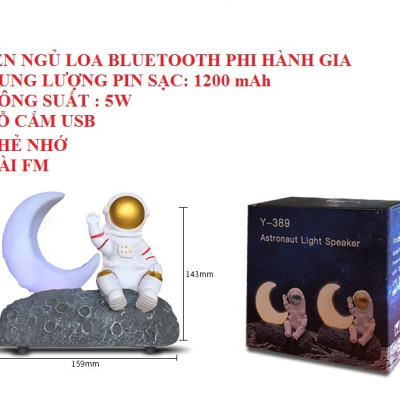 Đèn ngủ mặt trăng ,loa bluetoooth phi hành gia, khe cắm USB -thương hiệu KOVER (tặng kèm cáp sạc)