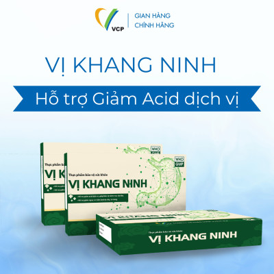 [COMBO 2 Hộp] TPBVSK Viên Uống Dạ Dày Vị Khang Ninh - Hỗ trợ giảm acid dịch vị, giúp bảo vệ niêm mạc dạ dày - Hỗ trợ giảm nguy cơ viêm loét dạ dày tá tràng - Hộp 30 viên