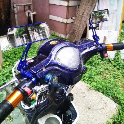 Gương Vuông Xe Đạp quan sát chiếu hậu xe đạp/ xe đạp điện 360 độ (2 chiếc/ bộ), chất liệu hợp kim nhôm (đã kèm theo pad chân gương lỗ 8mm) - Mai Lee