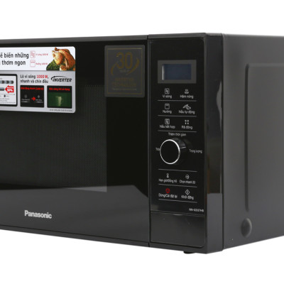 Lò Vi Sóng Inverter Tích Hợp Nướng Panasonic NN-GD37HBYUE - Dung tích 23L, Công suất 1000W, 15 thực đơn tự động, Bảng điền khiển điện tử, Công nghệ Inverter tiết kiệm điện năng - Hàng chính hãng - Bảo Hành Chính Hãng 12 tháng