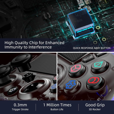 Gamepad Tay Game Không dây Bluetooth P69 RGB cho máy tính - điện thoại - máy tính bảng - hàng nhập khẩu