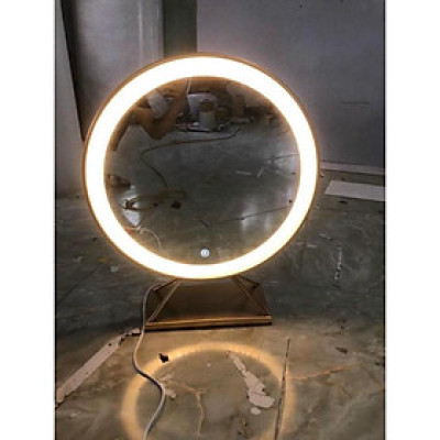 Hàng Siêu Cấp Bộ bàn ghế trang điểm: Bàn phấn 2 mặt kính tròn cạnh 2 ngăn hiện đại kèm gương  - Giá Tại Xưởng