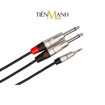 Dây Chia Tín Hiệu Chữ Y Hosa Pro Rean by Neutrik Dài 3m Đầu 3ly Stereo TRS Sang 2 Đầu 6ly Mono TS HMP-010Y Cable 1/4 in Hàng Chính Hãng