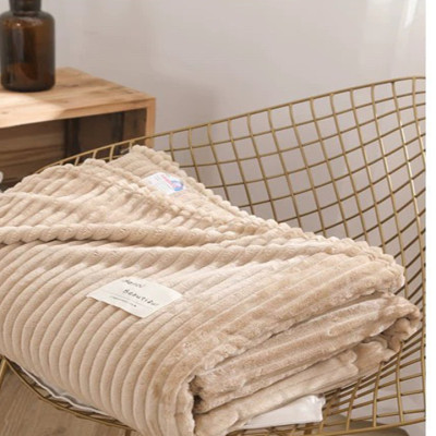 Chăn Lông Cừu Tăm Cao Cấp Màu Be LCT-4