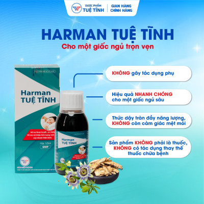 [Combo 2 Hộp] Siro An Thần Ngủ Ngon Harman Tuệ Tĩnh - Hỗ trợ an thần, giúp dễ ngủ, ngủ ngon sâu giấc